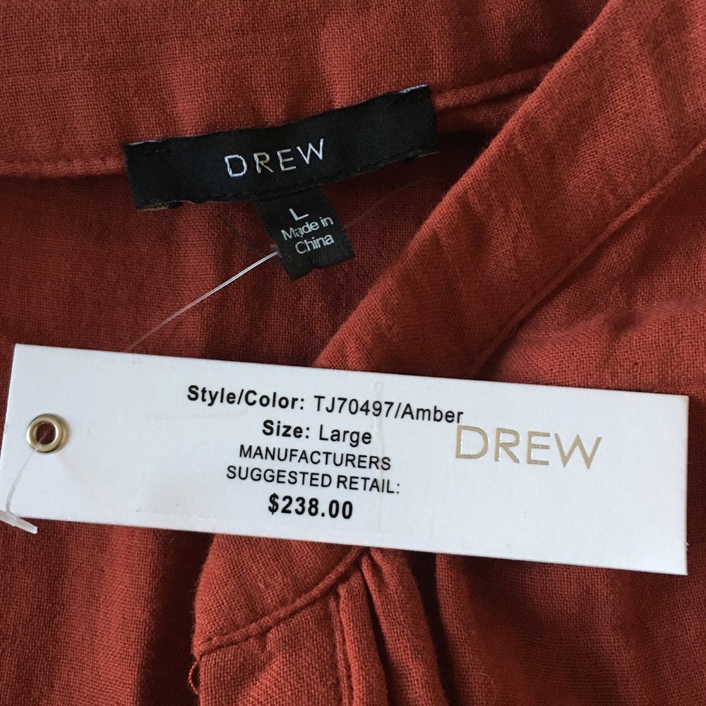 NWT DREW Amber Button-front Tiered Hi-Lo Dress Size Large - Picture 6 of 9